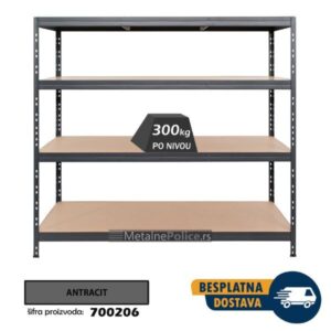 Polica metal-medijapan PRO EB22 180x150x60cm 4x300kg